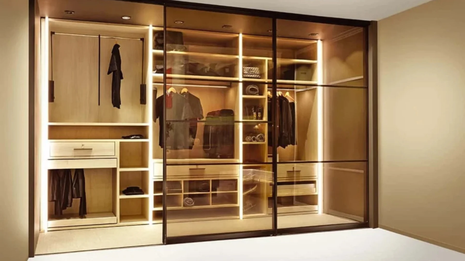 Glass Shutter Wardrobe